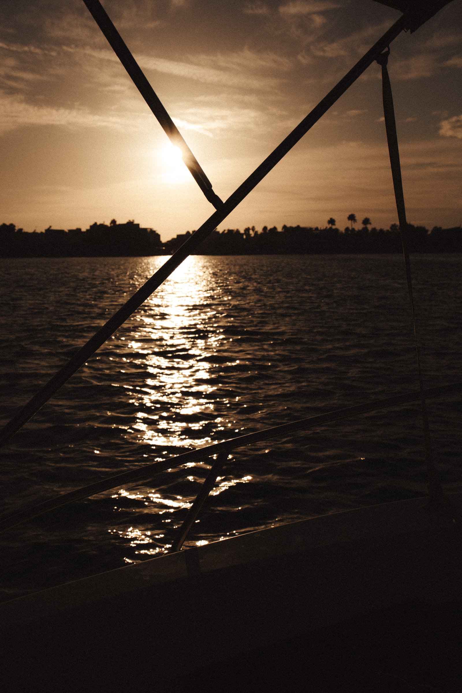 Aegean sunset seen from a Papas boat